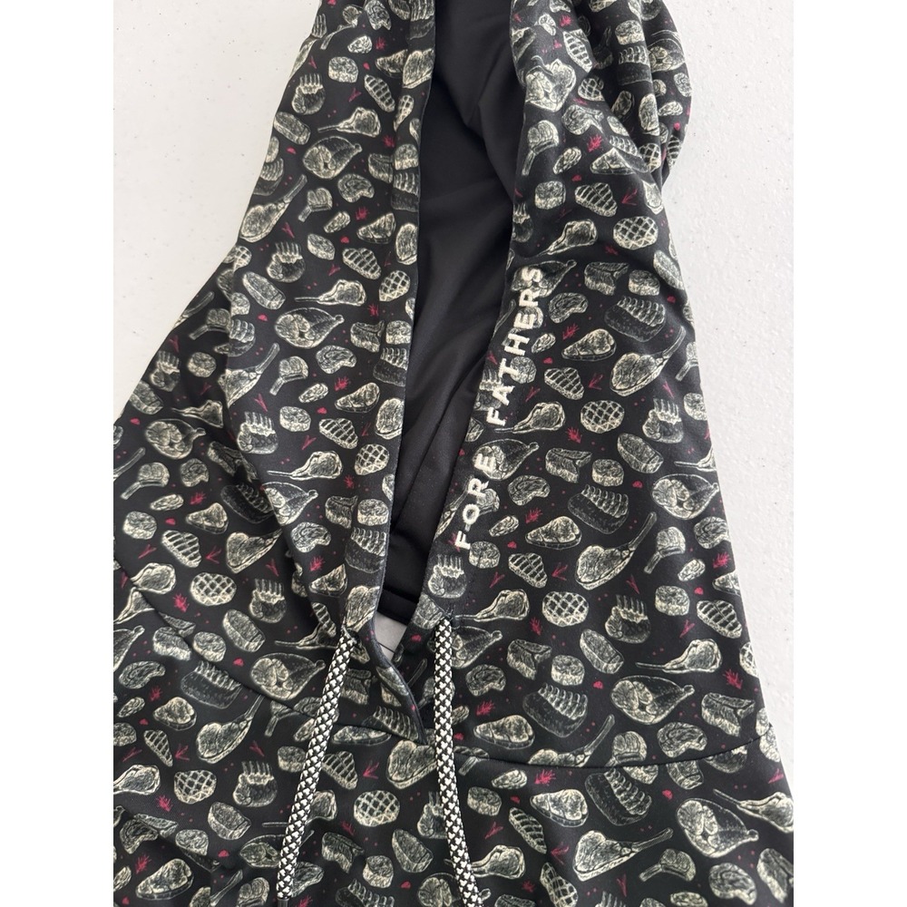 Fore Fathers Dad Golf Performance Hoodie Men's Size XL Meat Grill All Over Print